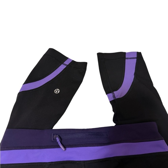 Lululemon Black and Purple Leggings - Picture 5 of 10